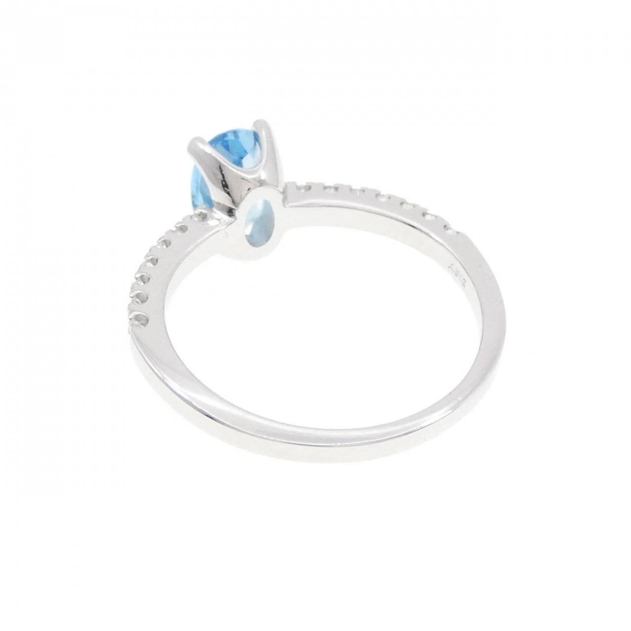 K18WG ブルートパーズ リング