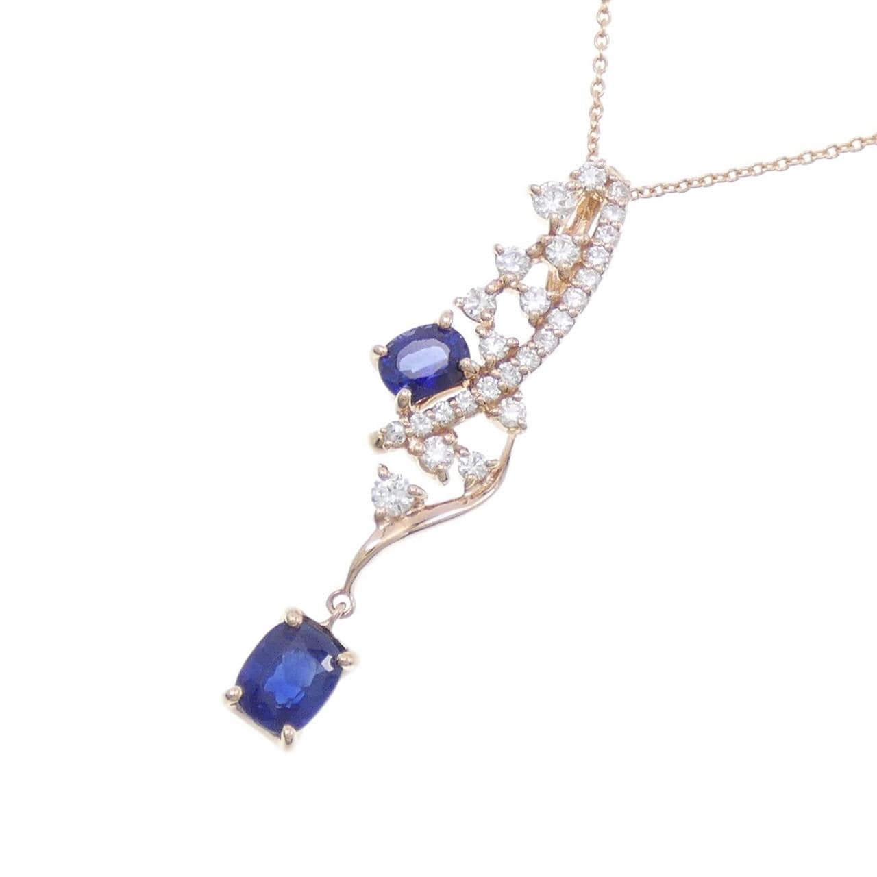 K18PG sapphire necklace 1.03CT