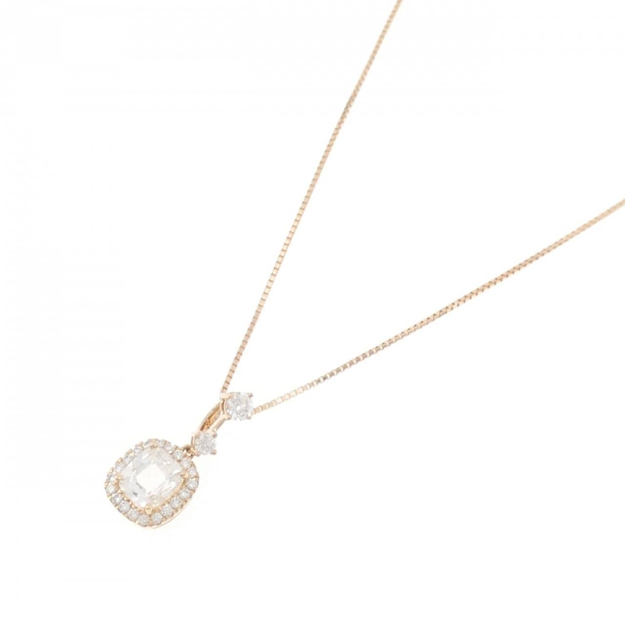 18KPG/K18PG ダイヤモンド ネックレス 1.17CT