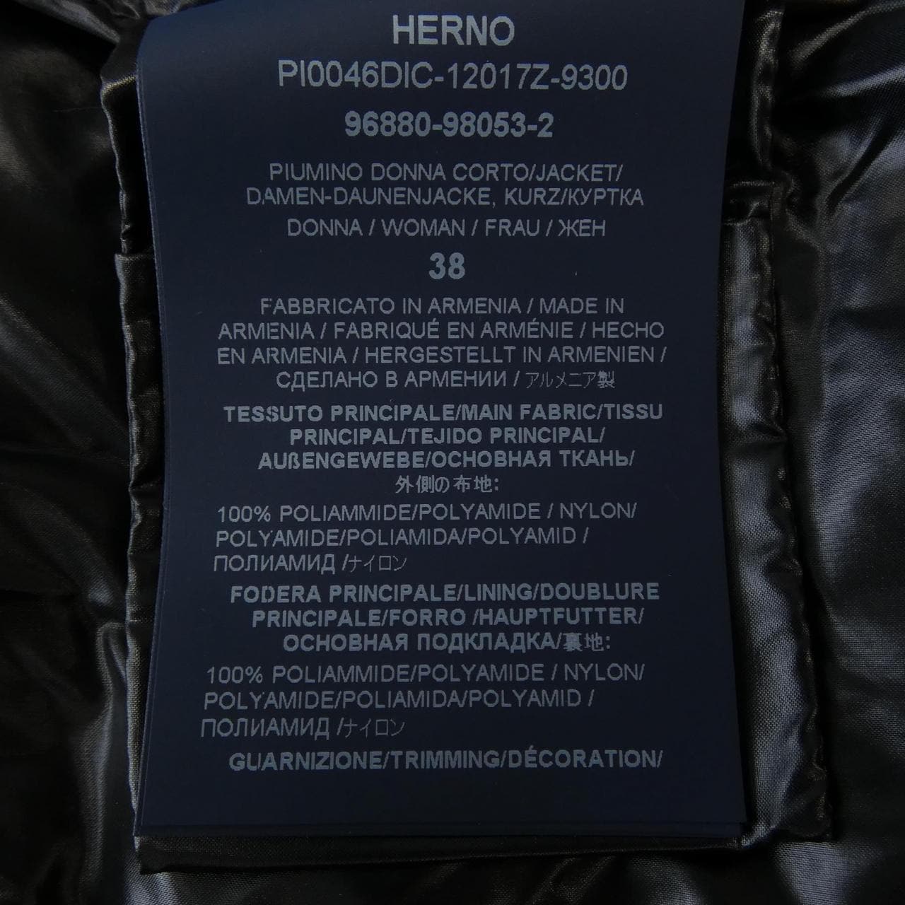 ヘルノ Herno PI0046DIC 12017Z 9300 ダウンジャケット