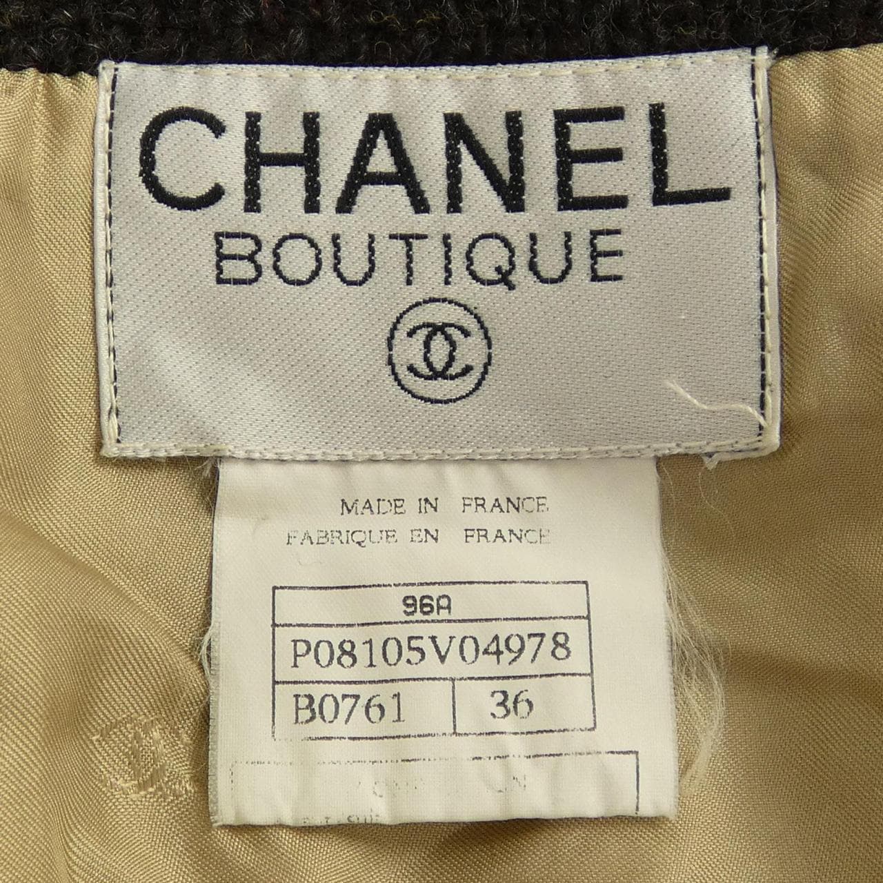[vintage] CHANEL P08105V04978 96A. Collarless Jacket