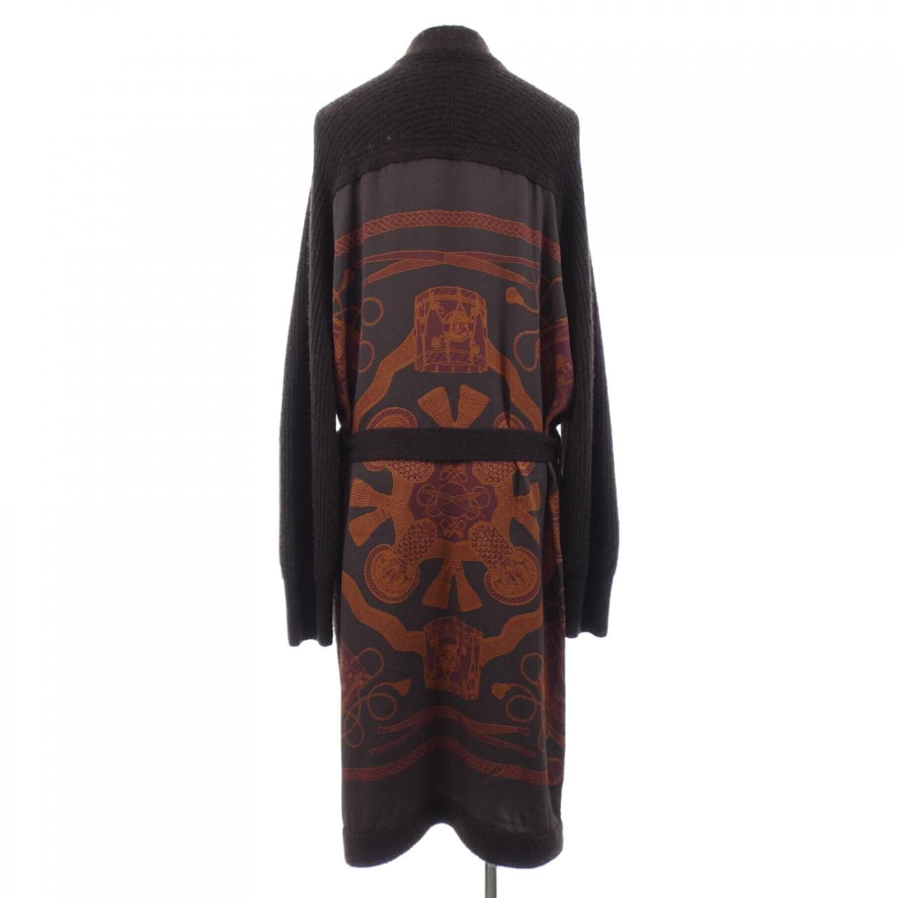 エルメス HERMES LES TAMBOURS FINESSE 3H2840D1 ツイルレーヌ ロングカーディガン