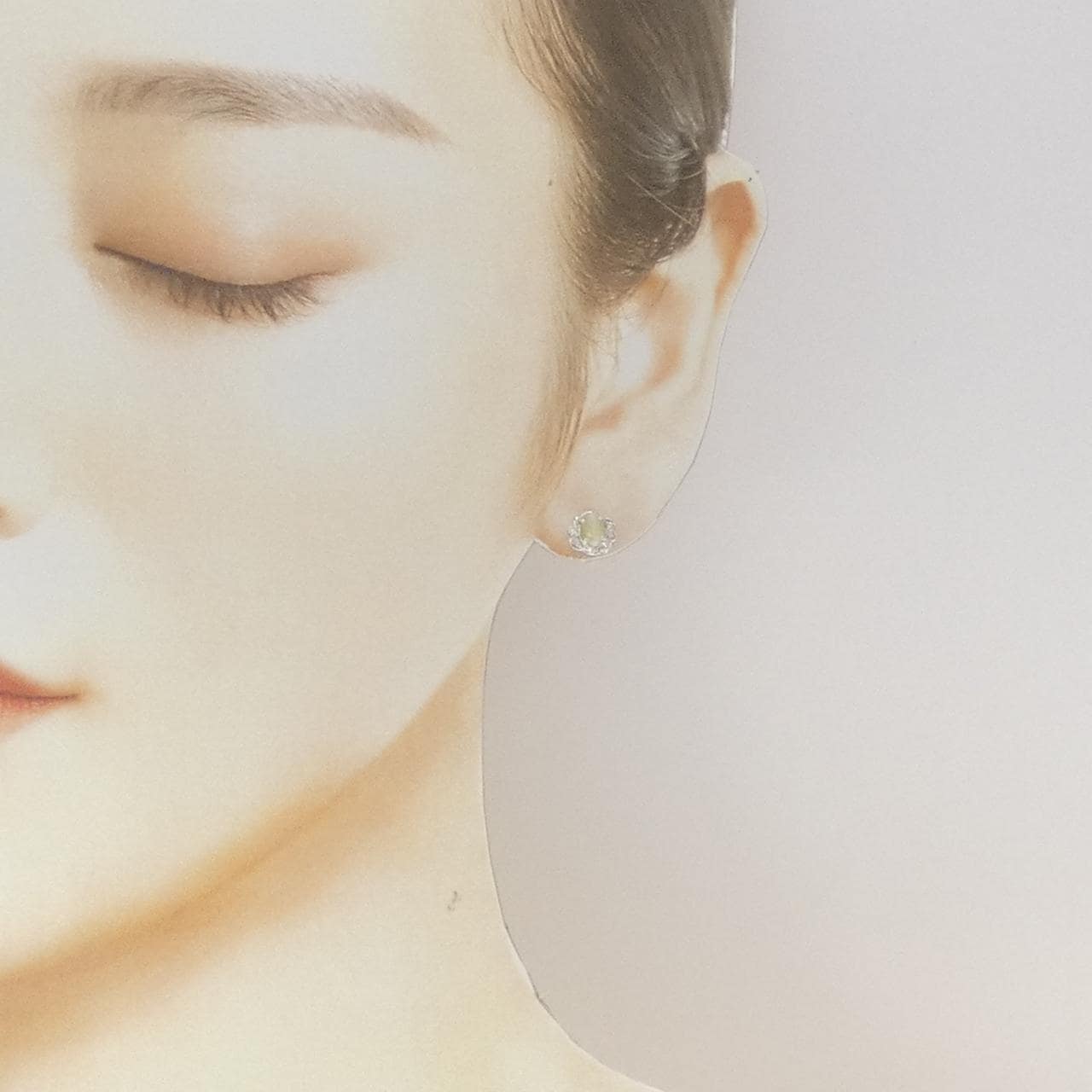 PT900 クリソベリルキャッツアイ ピアス 1.00CT