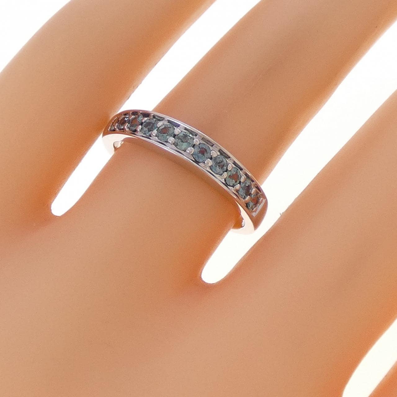K18WG アレキサンドライト リング 0.43CT