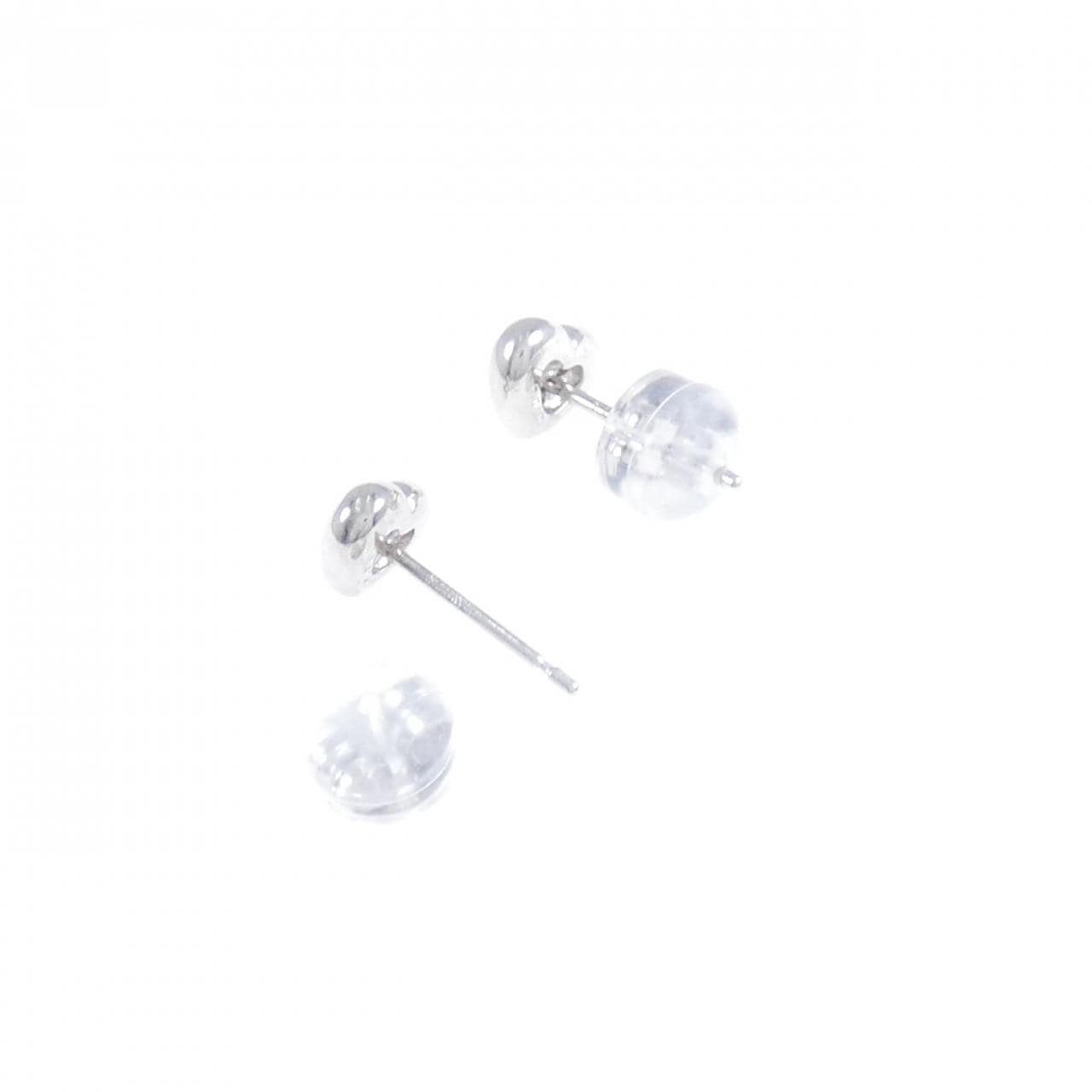 K18WG 心形钻石耳环 0.06CT