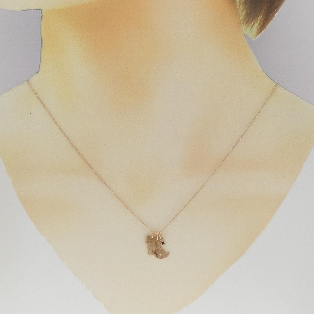 K10PG ガーネット ネックレス