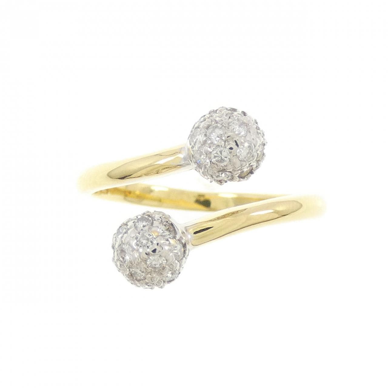 K18YG/K18WG ダイヤモンド リング 0.41CT