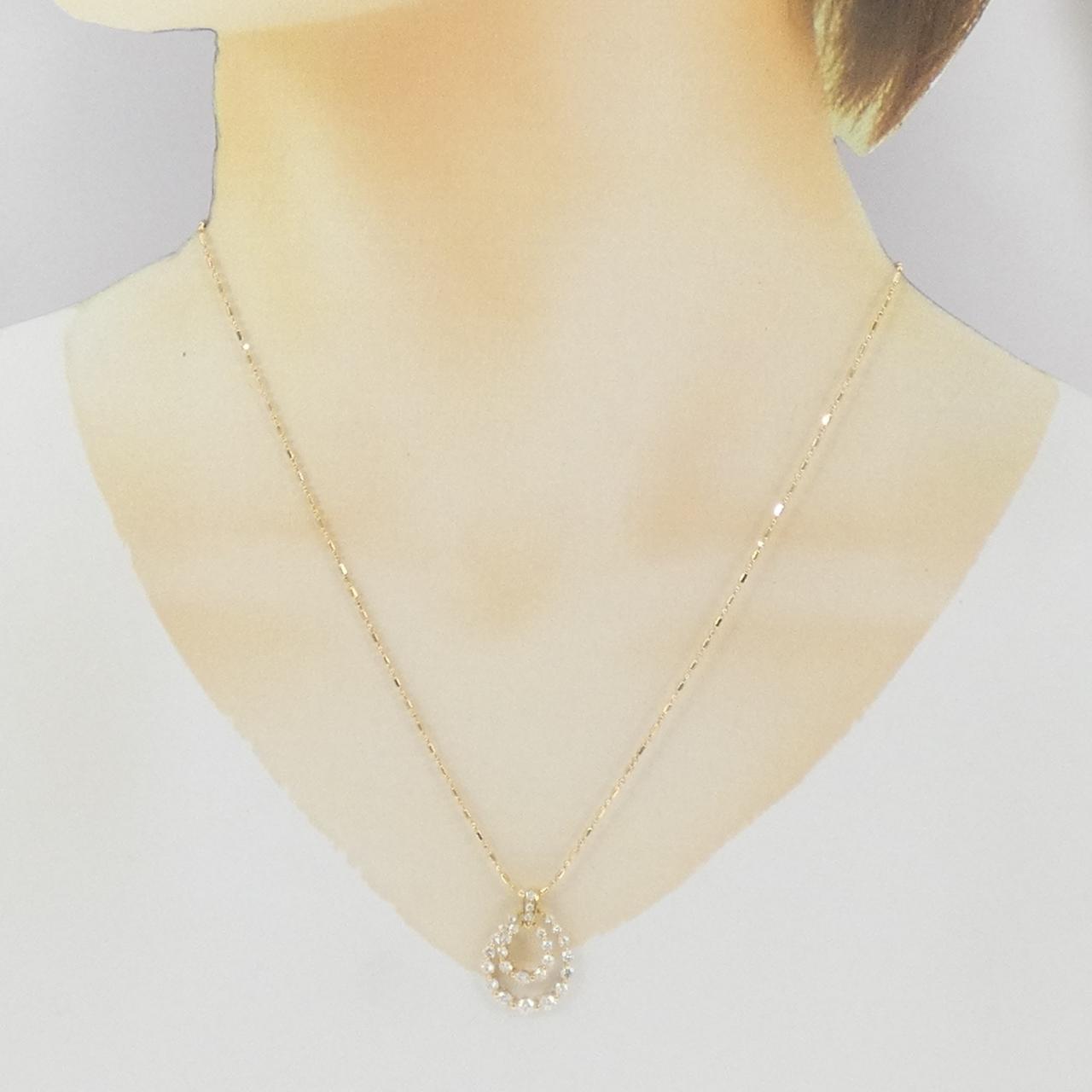 K18YG ダイヤモンド ネックレス 1.02CT