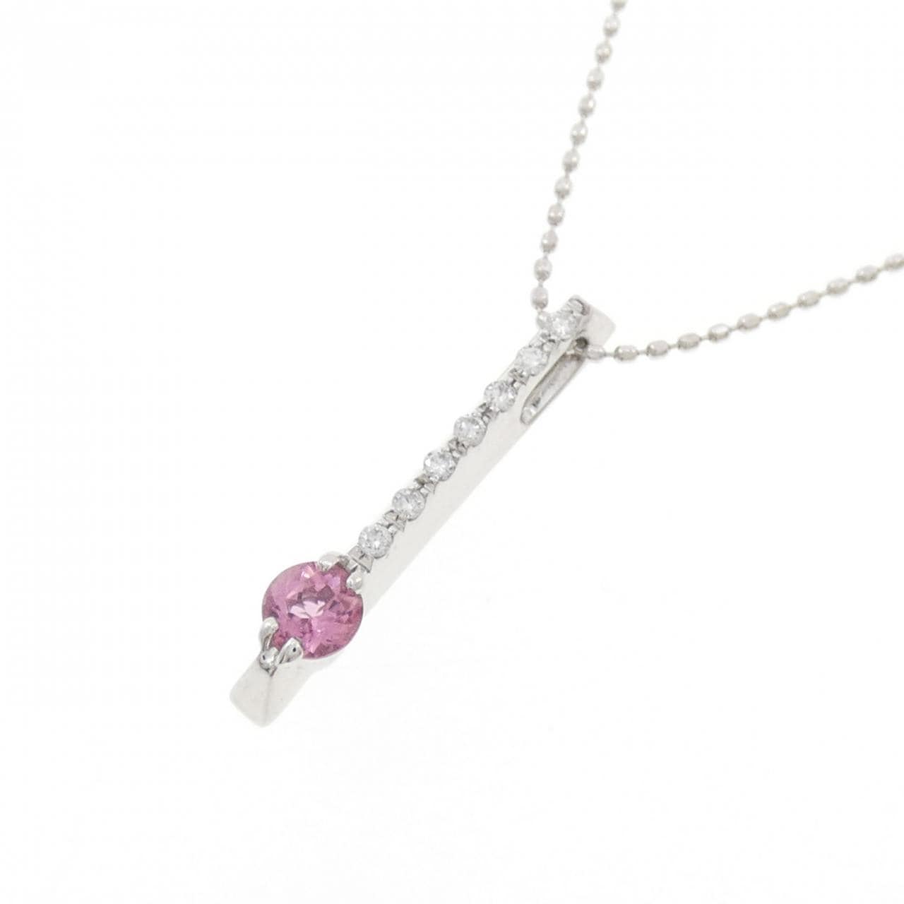 K18WG トルマリン ネックレス 0.21CT