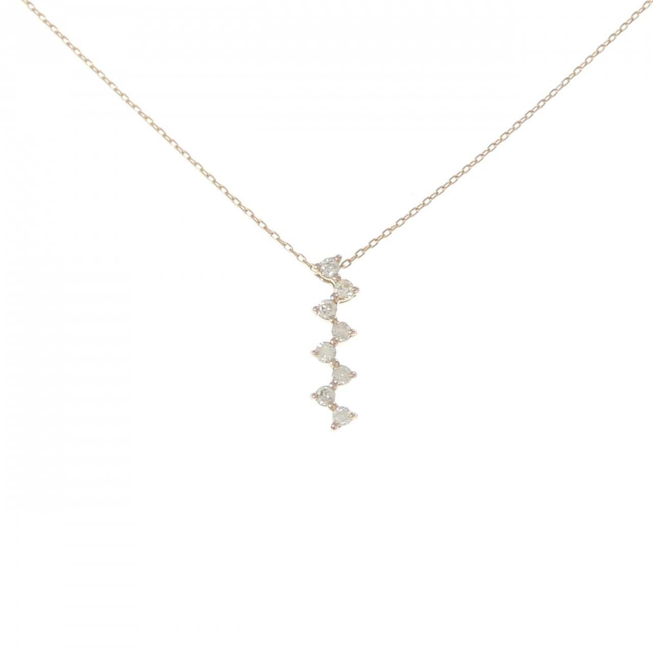 K18PG ダイヤモンド ネックレス 0.15CT