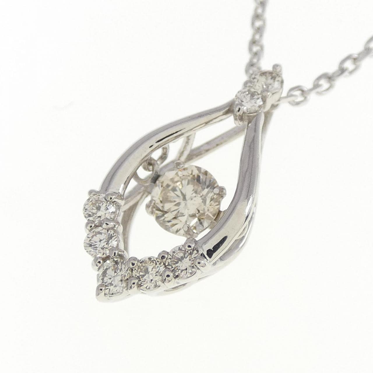 PT/K18WG Diamond Necklace 0.20CT