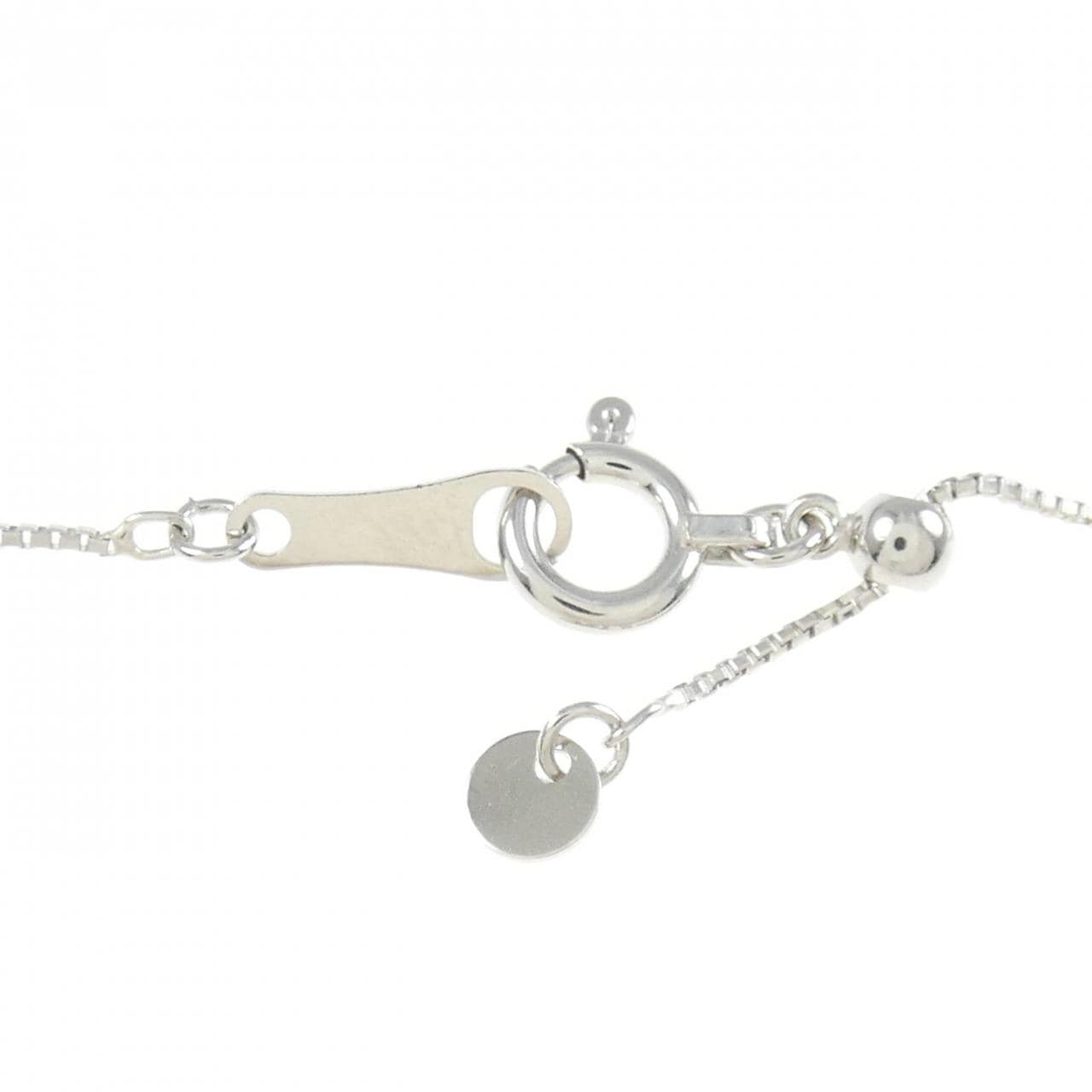 PT900/PT850 フラワー ダイヤモンド ネックレス 0.20CT