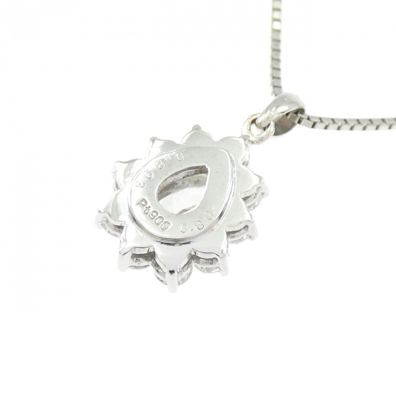PT900/PT850 ダイヤモンド ネックレス 0.893CT F VVS2 ペアシェイプ