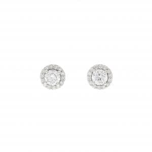 【リメイク】PT900/ST ダイヤモンド ピアス 0.248CT 0.263CT D SI1-2 VG