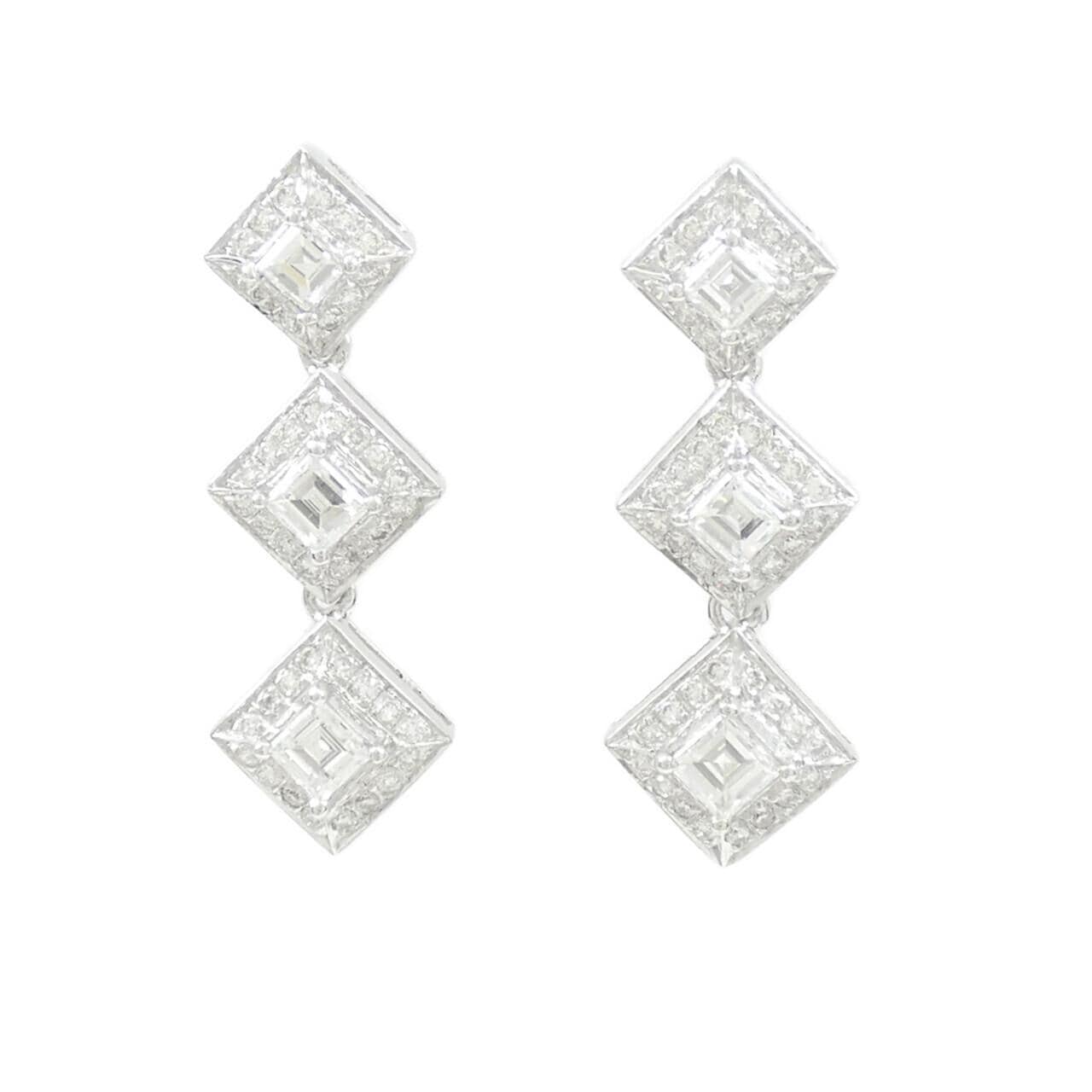 K18WG ダイヤモンド ピアス 1.26CT