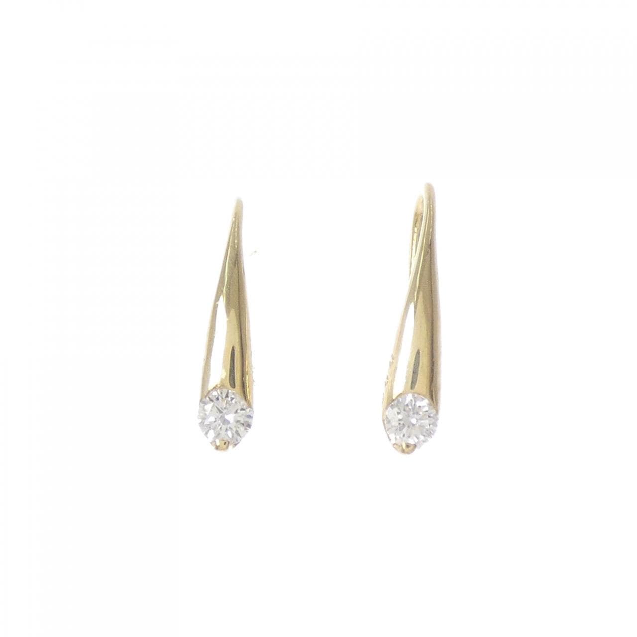 K18YG ダイヤモンド ピアス 0.10CT