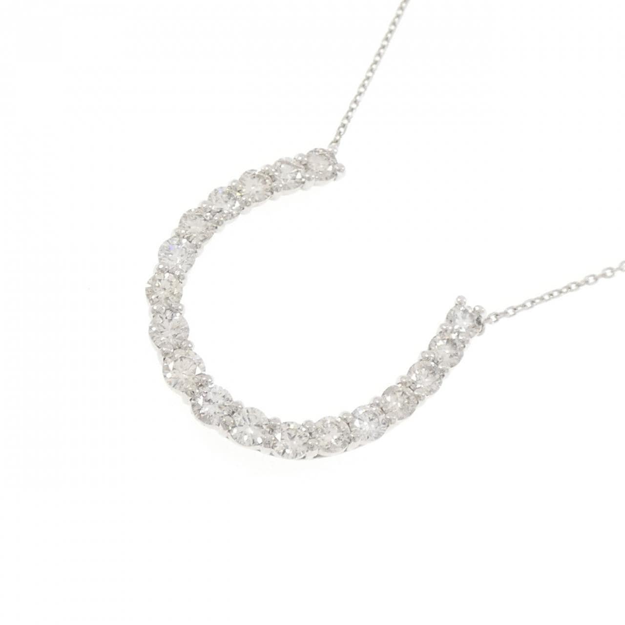 PT900/PT850 ホースシュー ダイヤモンド ネックレス 1.50CT