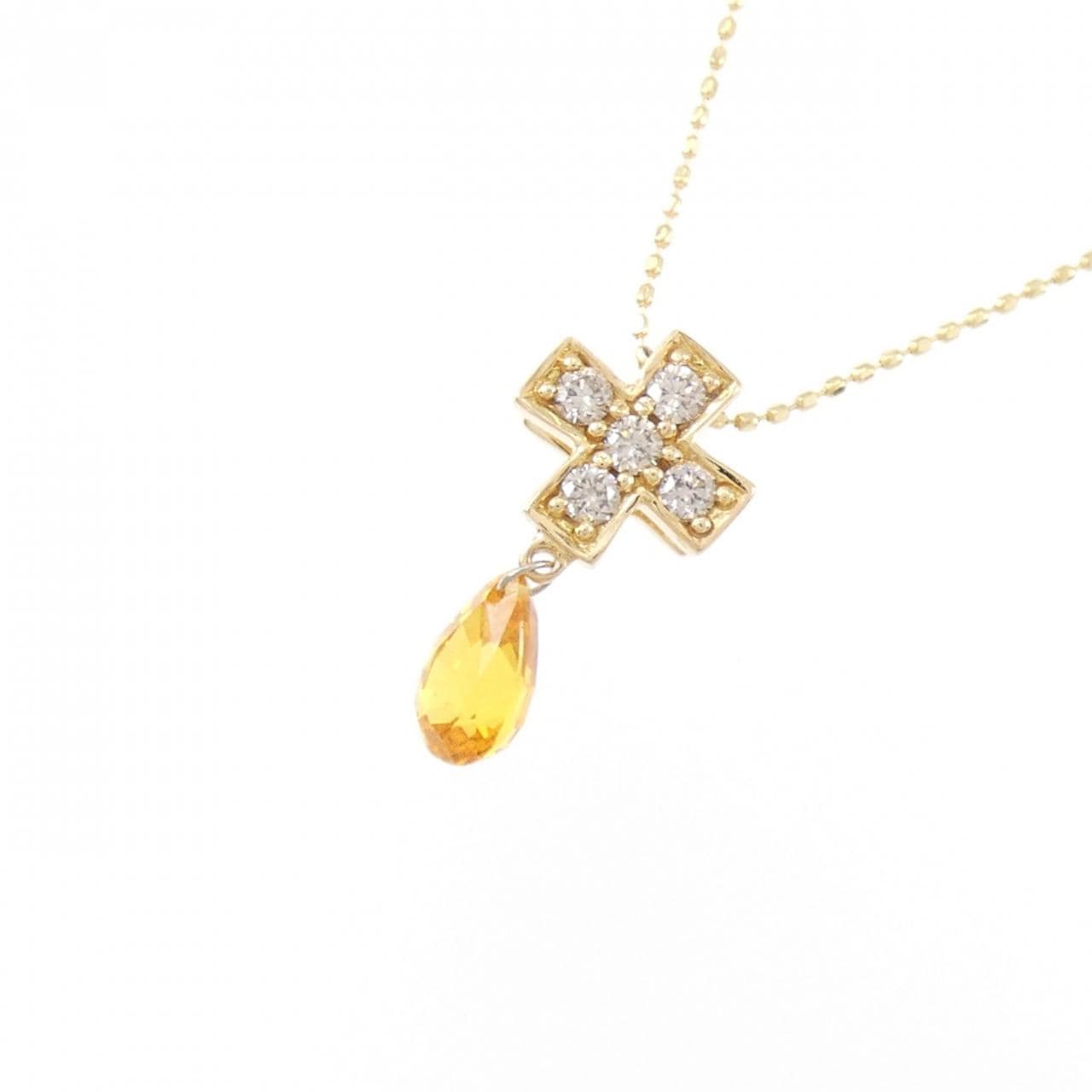 K18YG クロス サファイヤ ネックレス 0.50CT