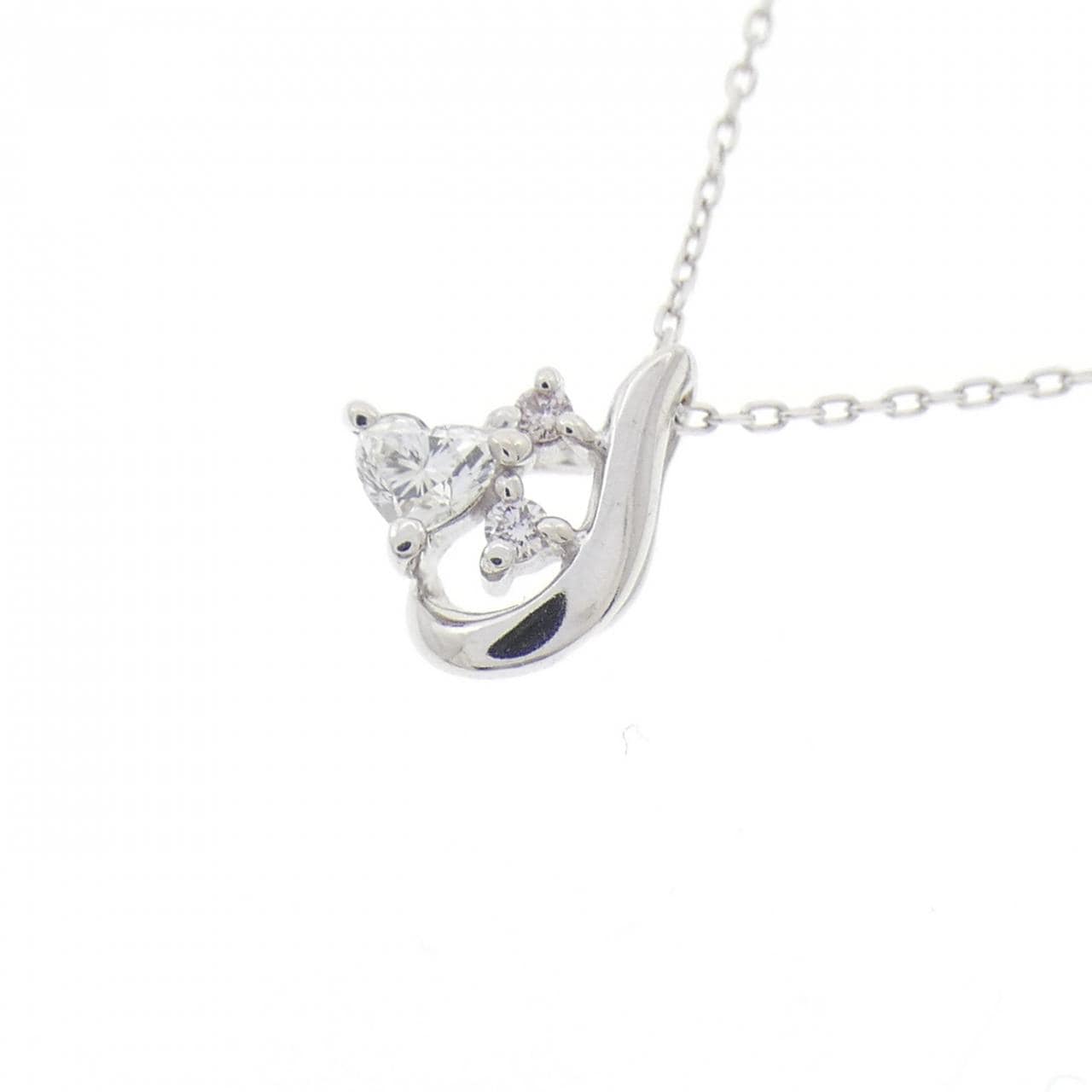 K18WG ダイヤモンド ネックレス 0.08CT