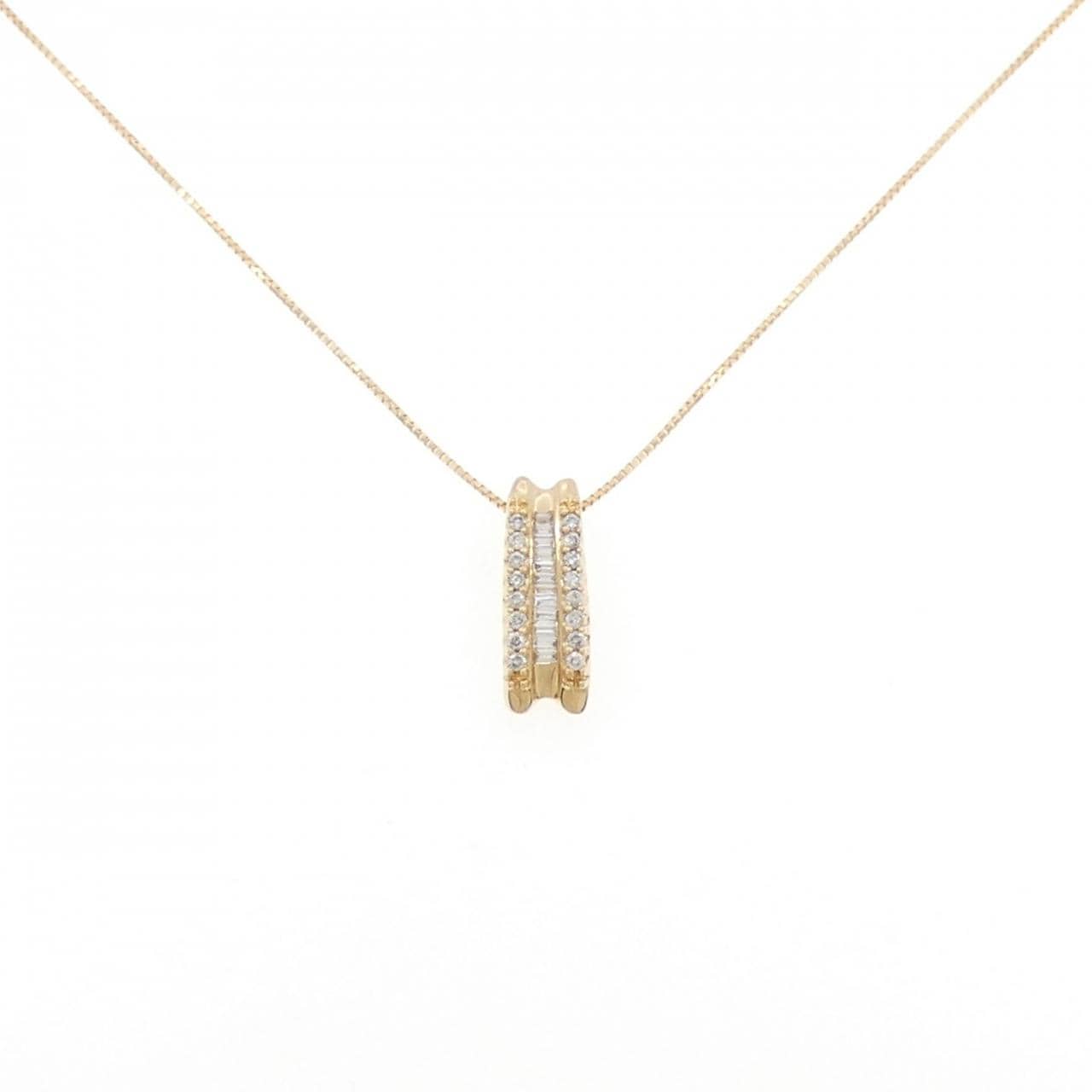 18KYG/K18YG ダイヤモンド ネックレス 0.25CT