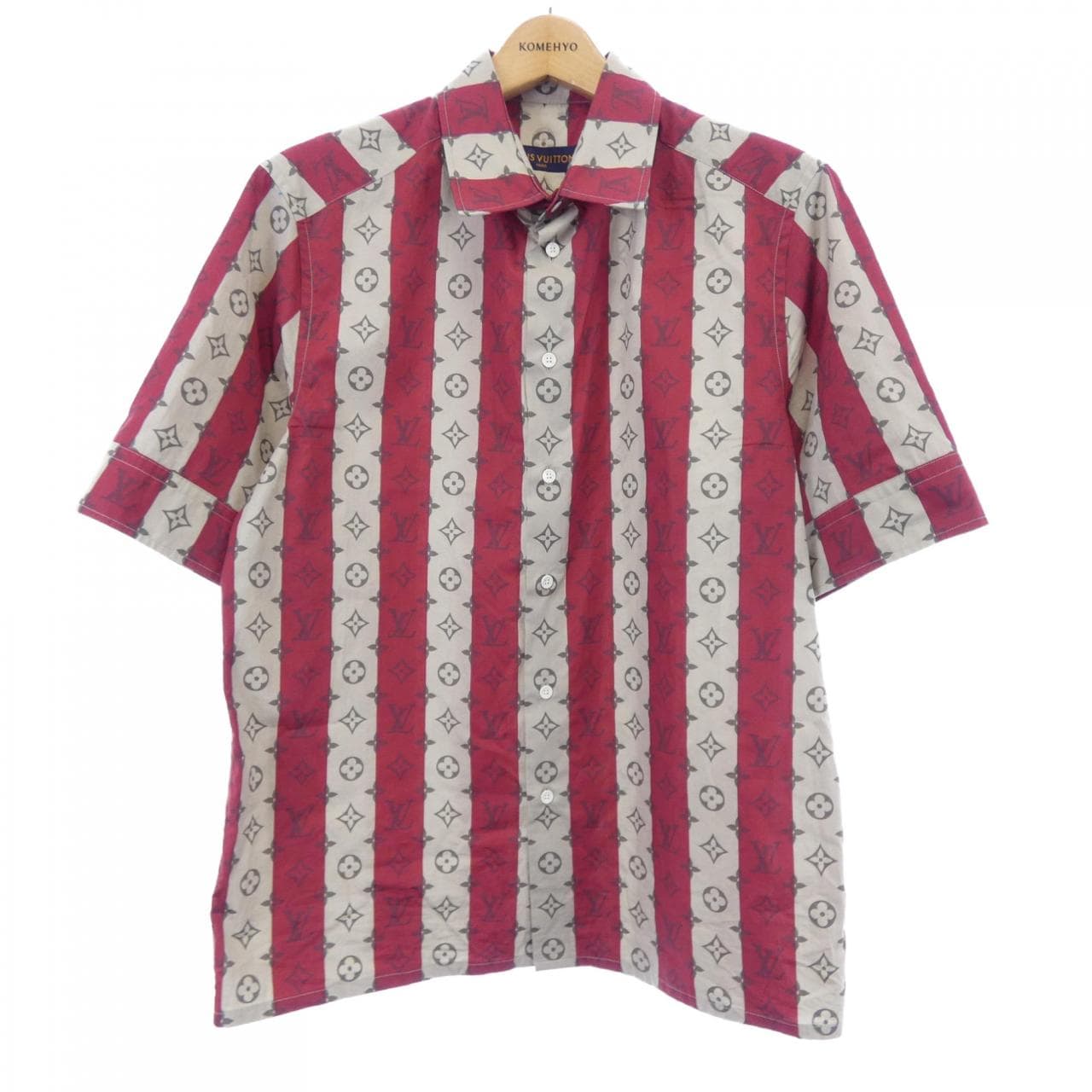 ルイヴィトン LOUIS VUITTON モノグラムトランクストライプショートスリーブ NIGO 日本限定 HMS05WJB8 S/Sシャツ