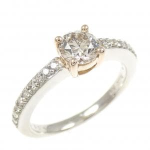 PT950/K18PG ダイヤモンド リング 0.50CT