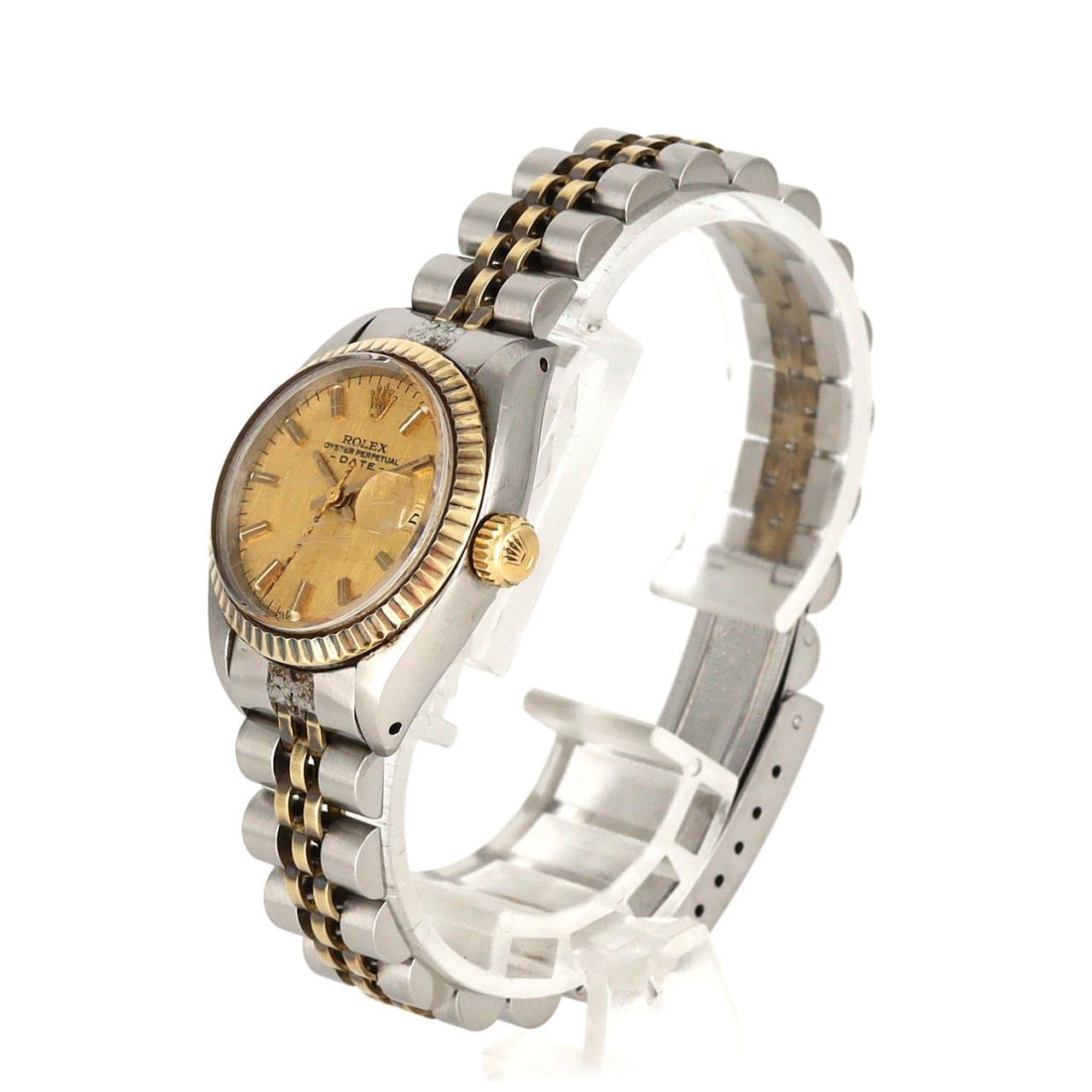 【ノーメンテナンス還元価格】ロレックス オイスターパーペチュアルデイト 6917 SSxYG 自動巻