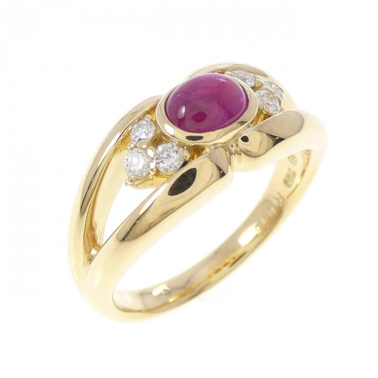 750YG ルビー リング 0.76CT