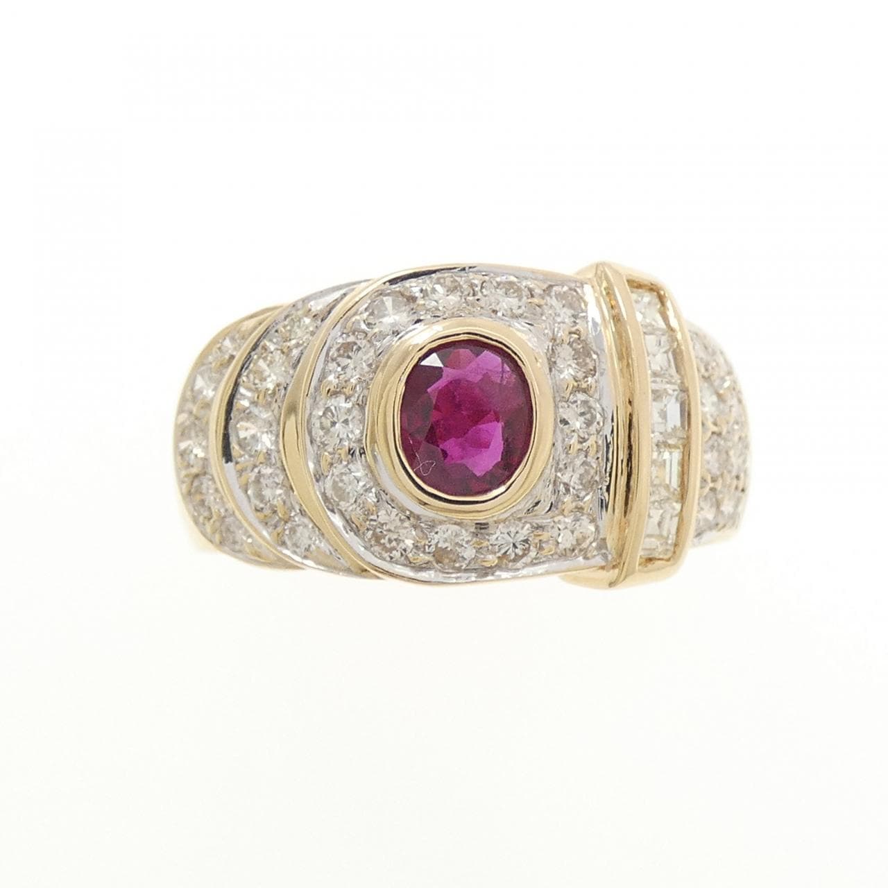 K18YG ルビー リング 0.39CT