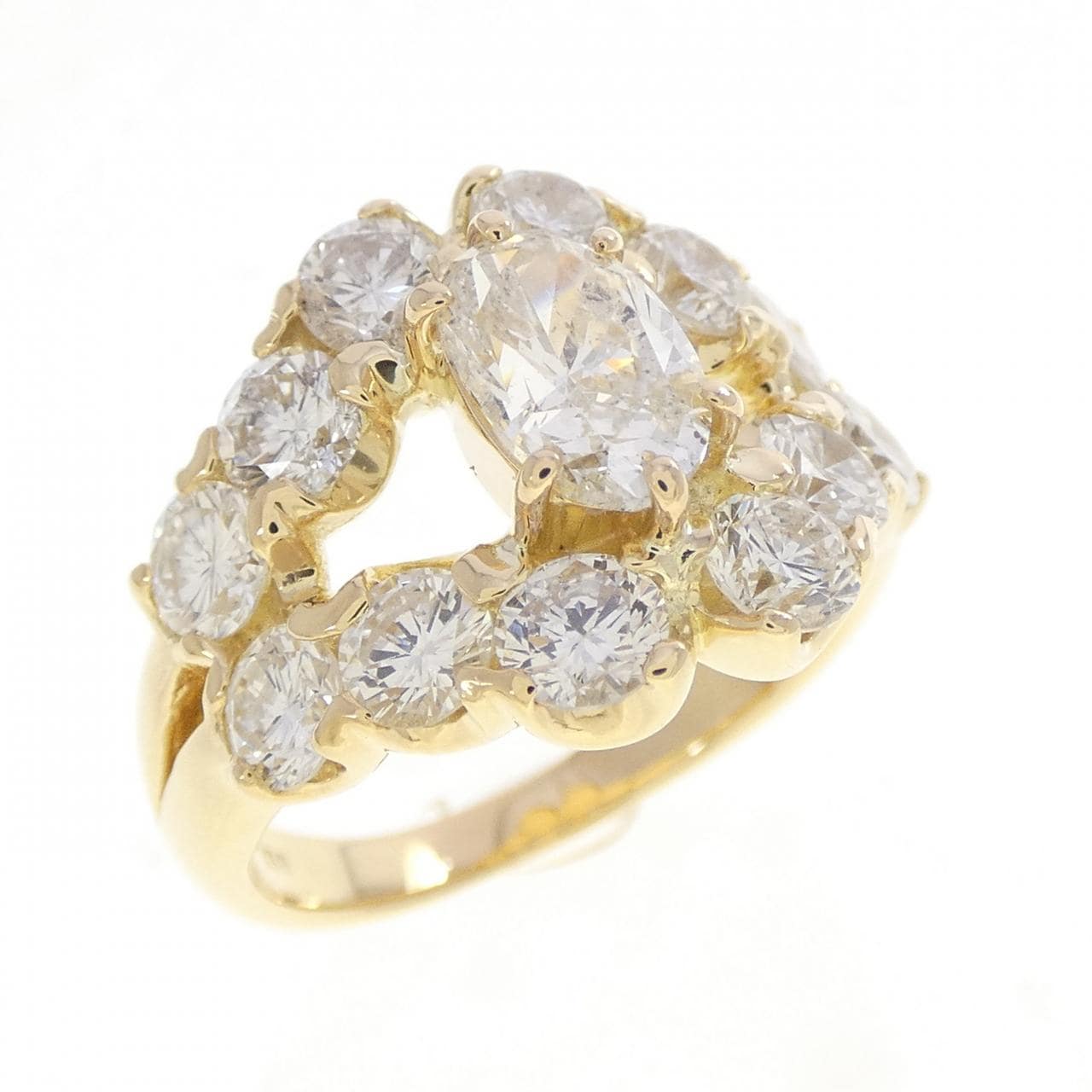 K18YG ダイヤモンド リング 1.023CT