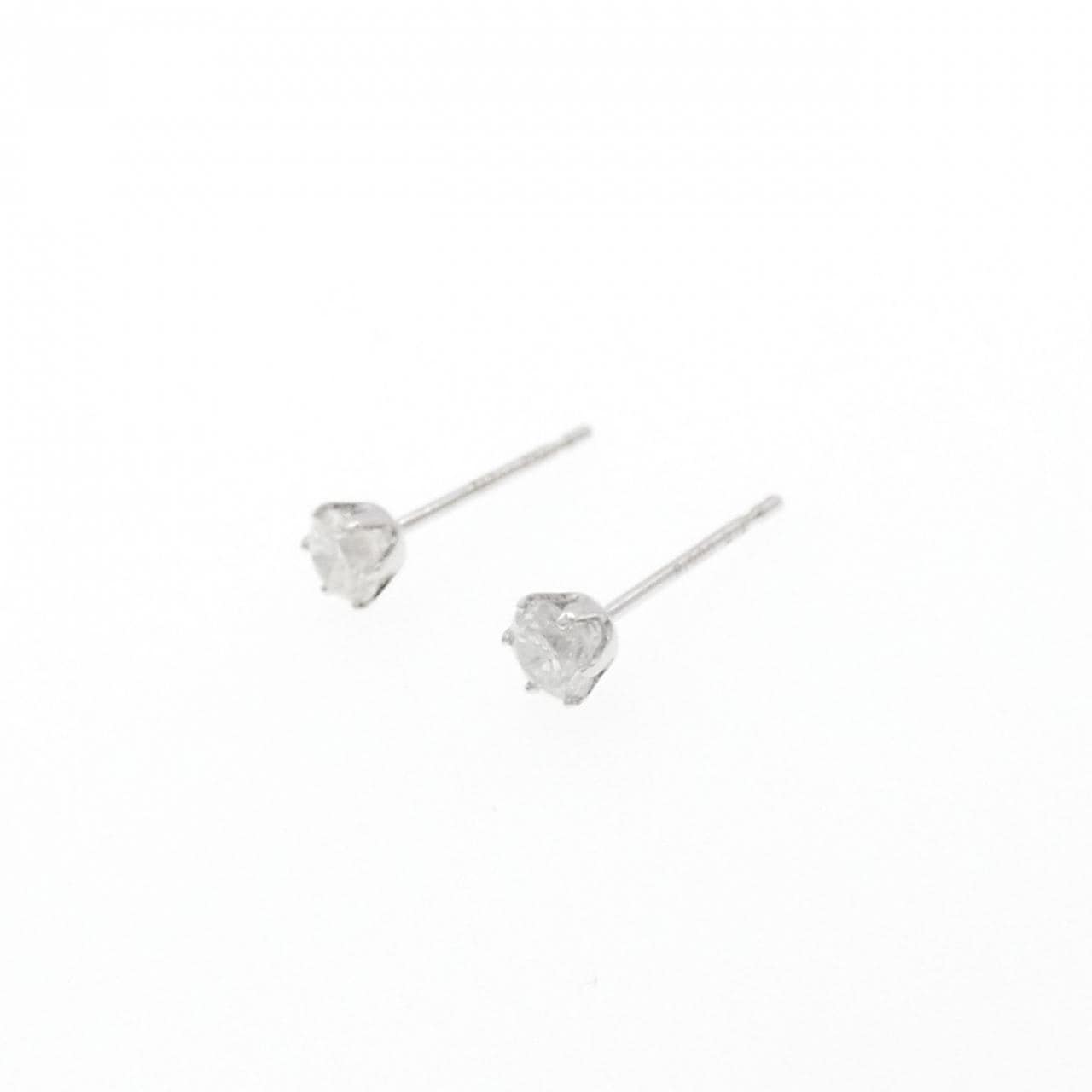 PT900 Solitaire Diamond Earrings 0.30CT