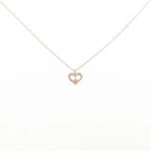 K10PG ハート ダイヤモンド ネックレス 0.005CT