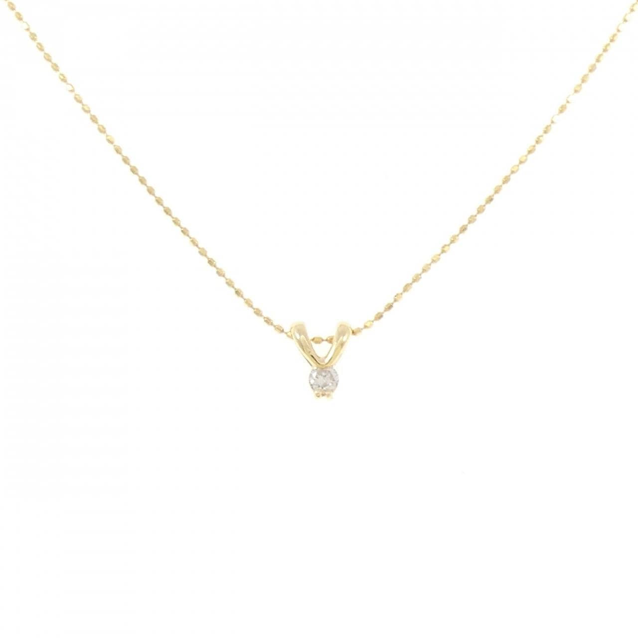 K18YG ダイヤモンド ネックレス 0.08CT
