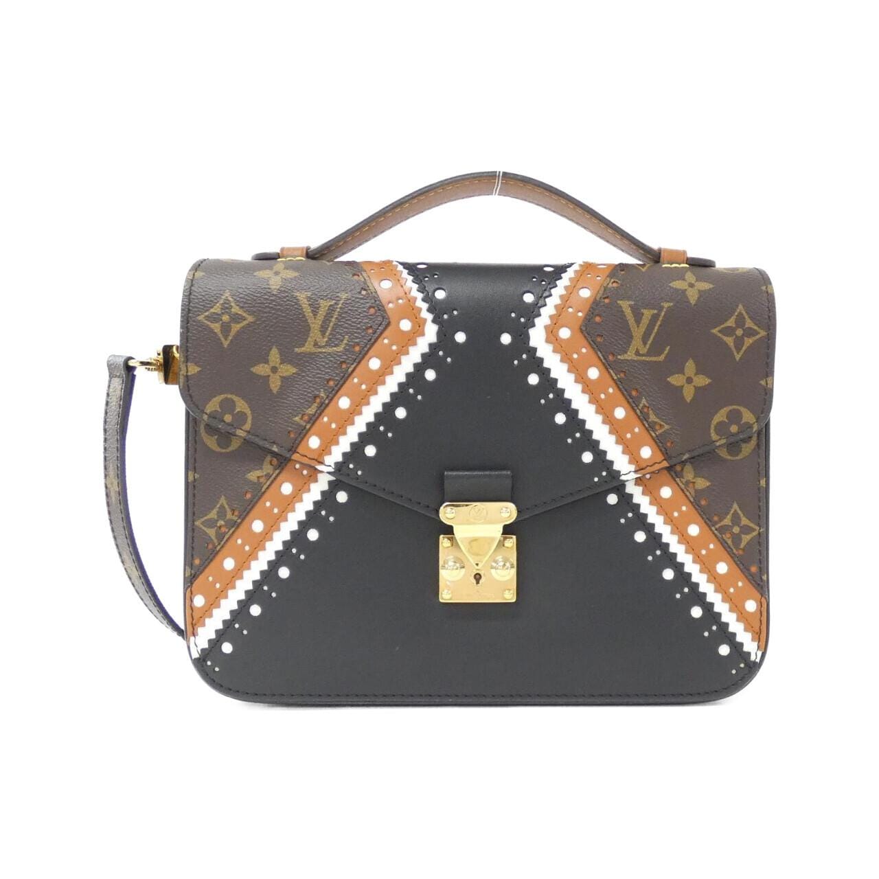 LOUIS VUITTON Monogram (Twisted Brogue) Pochette Metis MM M43488 Bag