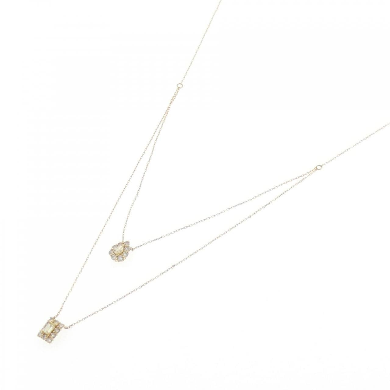 [BRAND NEW] K18YG Diamond necklace 0.50CT