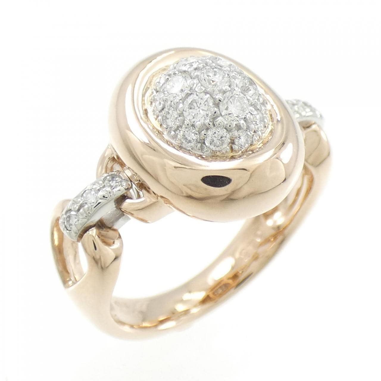 K18PG/PT ダイヤモンド リング 0.45CT
