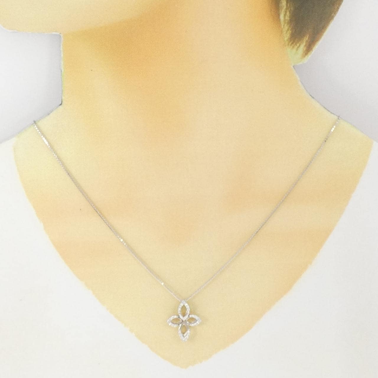 K18WG ダイヤモンド ネックレス 0.26CT