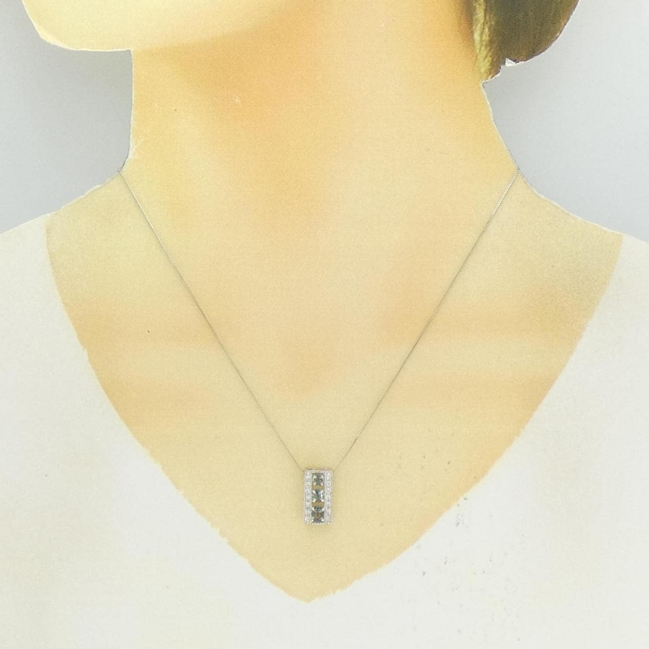 PT900/PT850 アレキサンドライト ネックレス 0.52CT