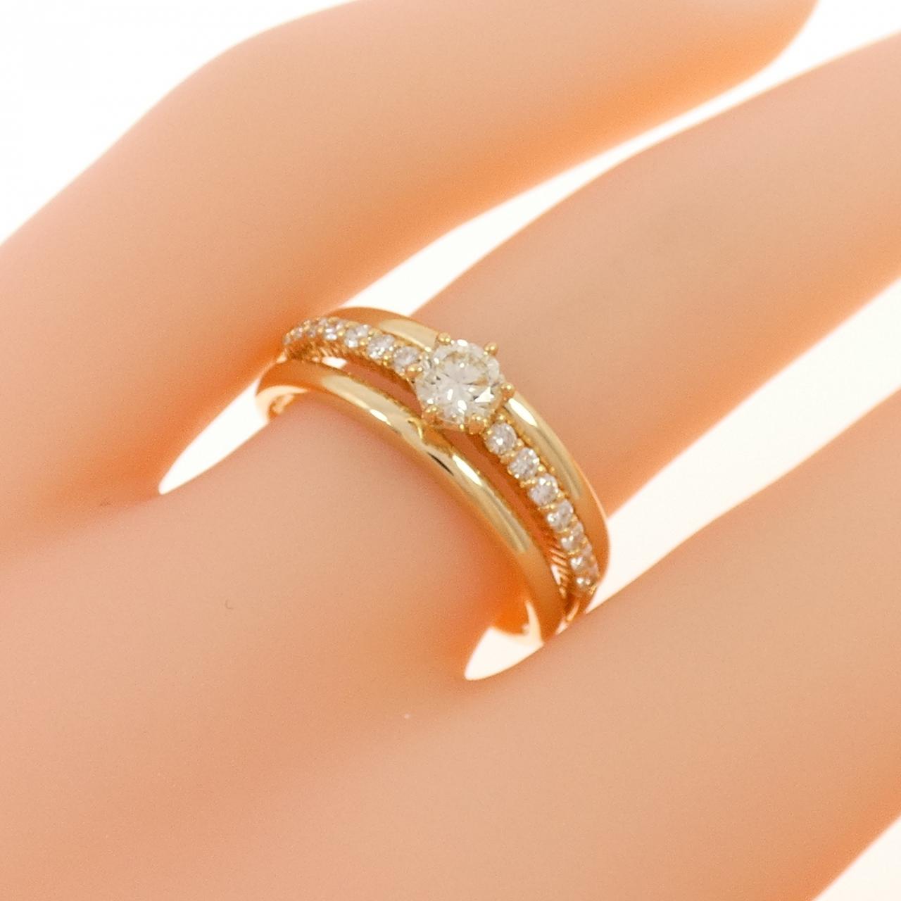 K18YG ダイヤモンド リング 0.230CT