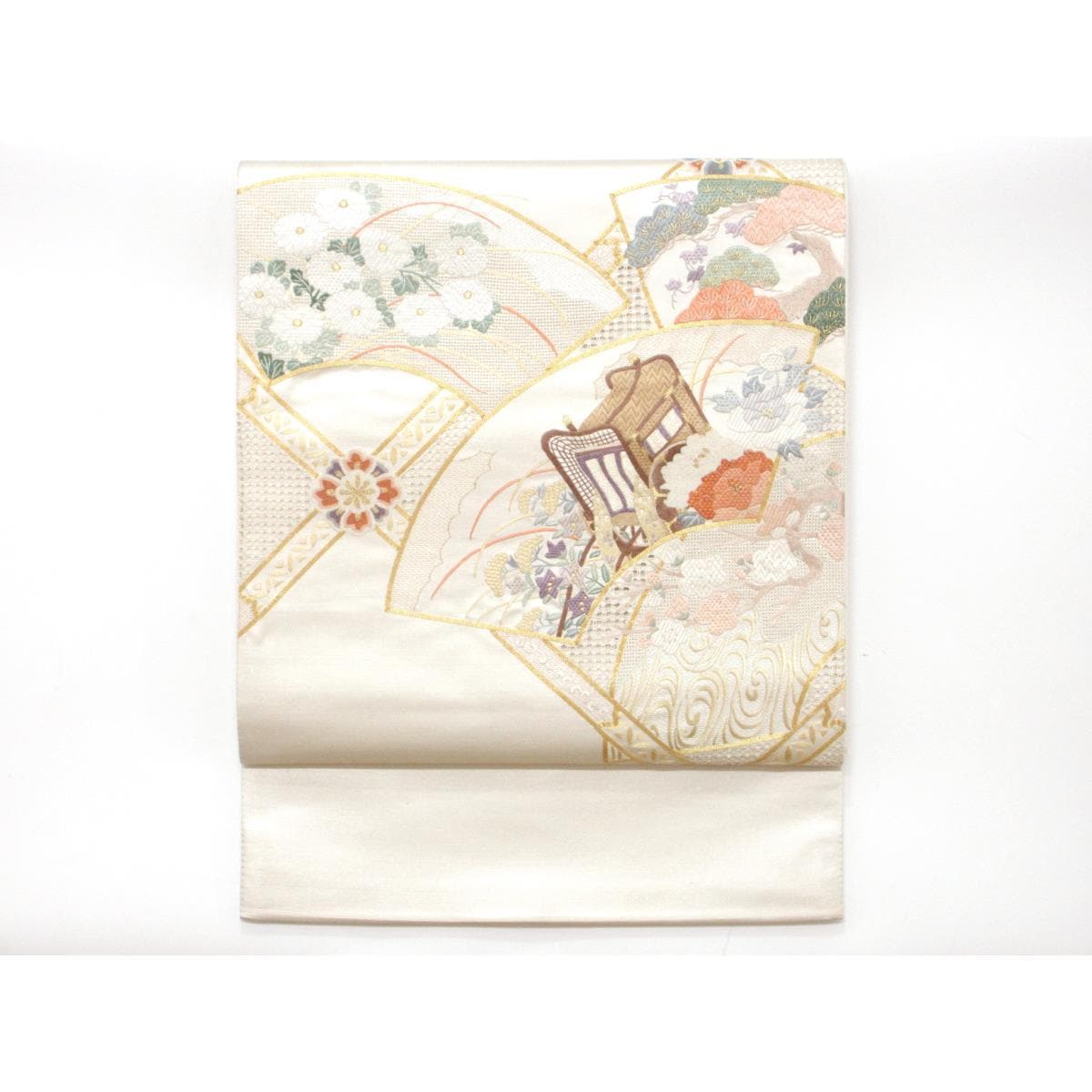 【未使用品】袋帯　引箔　刺繍加工