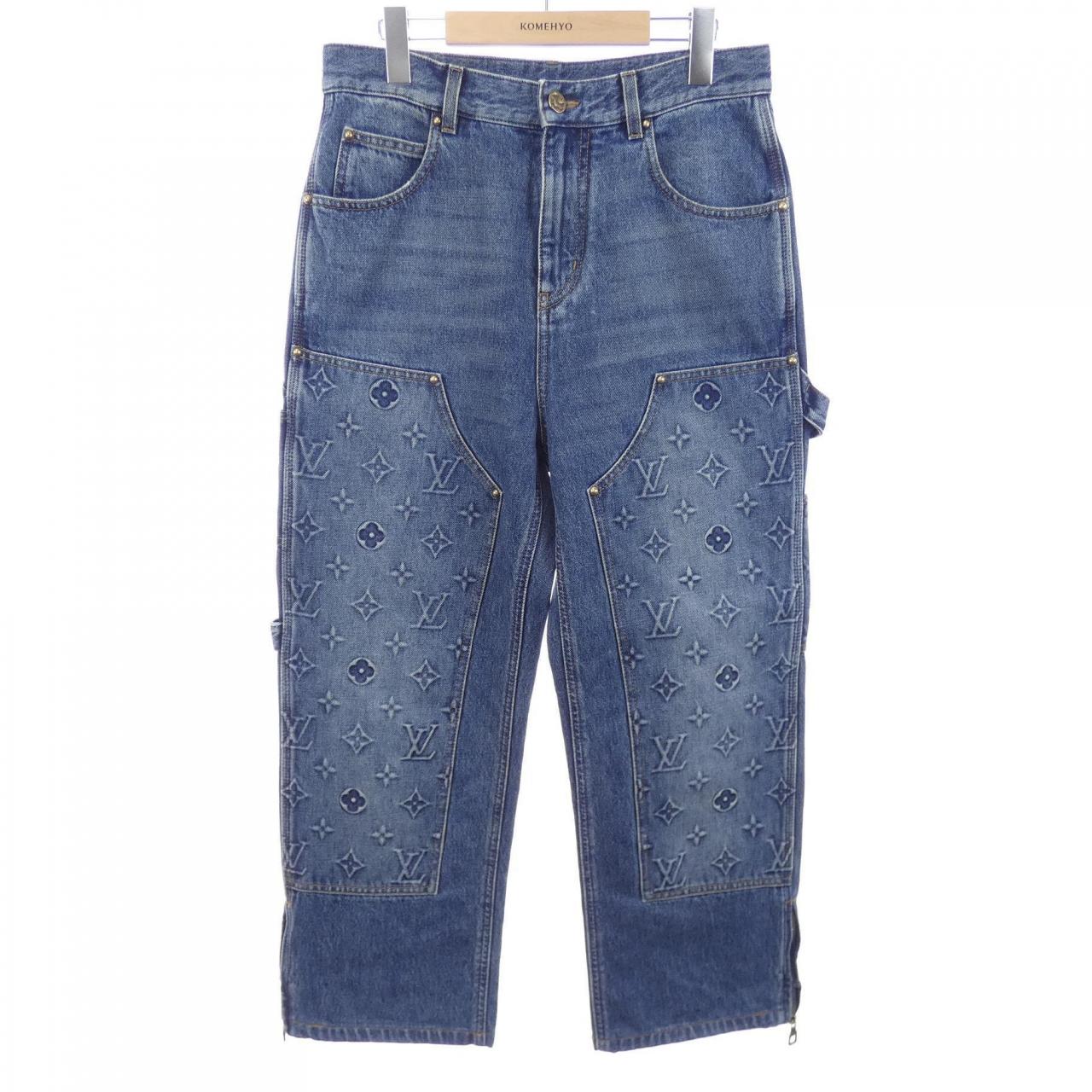ルイヴィトン LOUIS VUITTON ワークウエアデニムカーペンターパンツ HOD45WY38 ジーンズ
