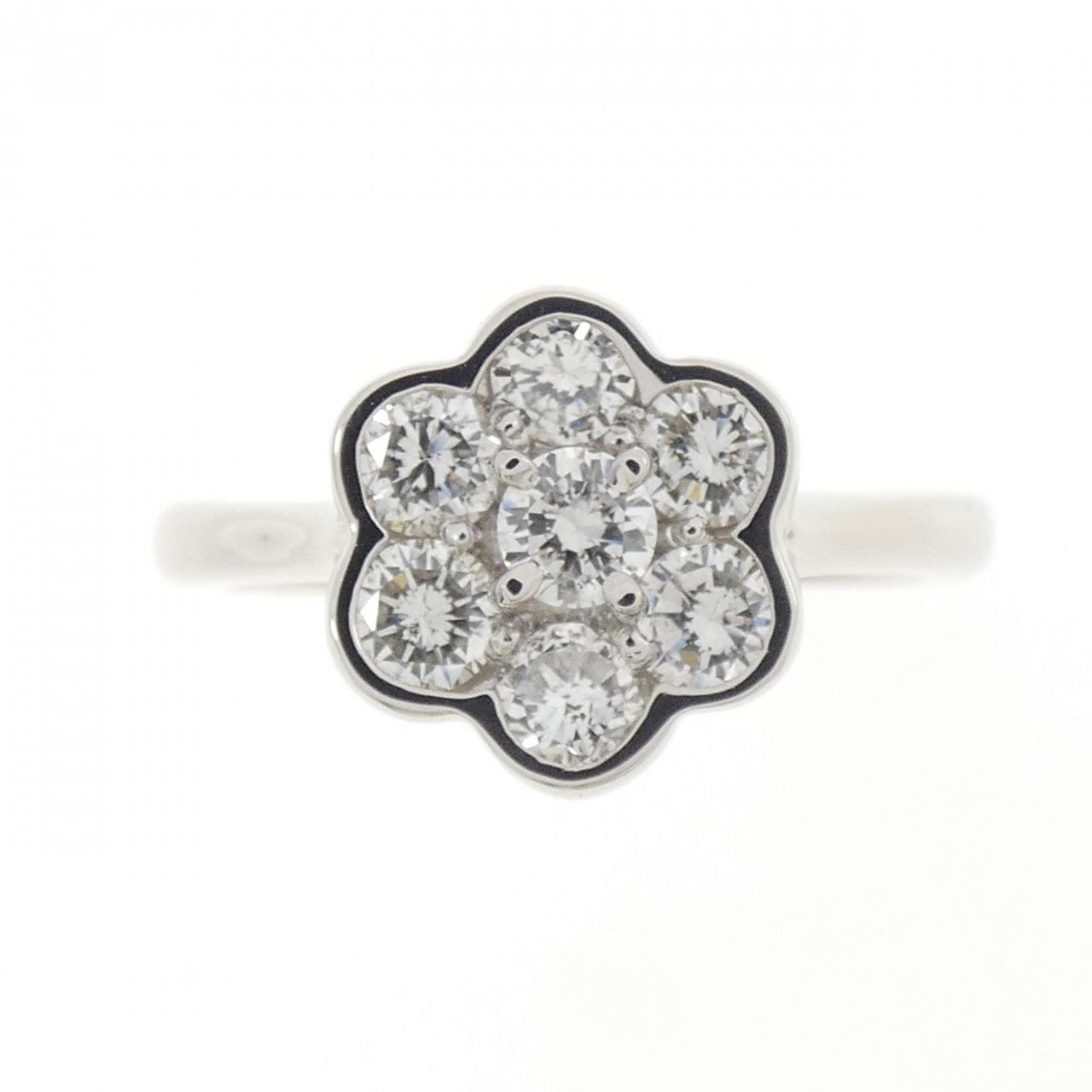 PT900 フラワー ダイヤモンド リング 0.81CT