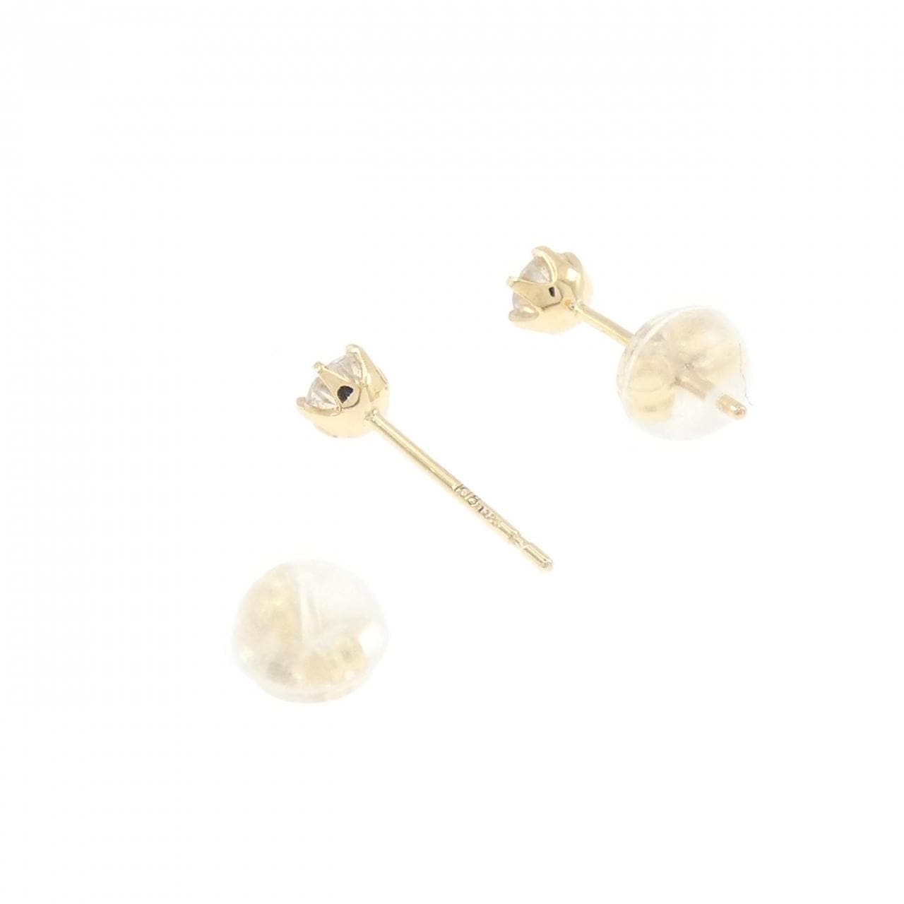 K18YG ソリティア ダイヤモンド ピアス 0.25CT