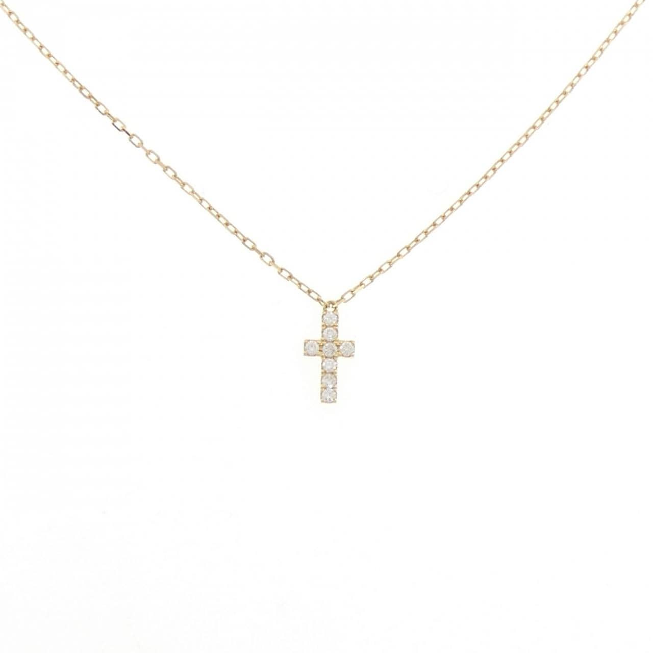 アーカー クロスパヴェ ネックレス 0.05CT