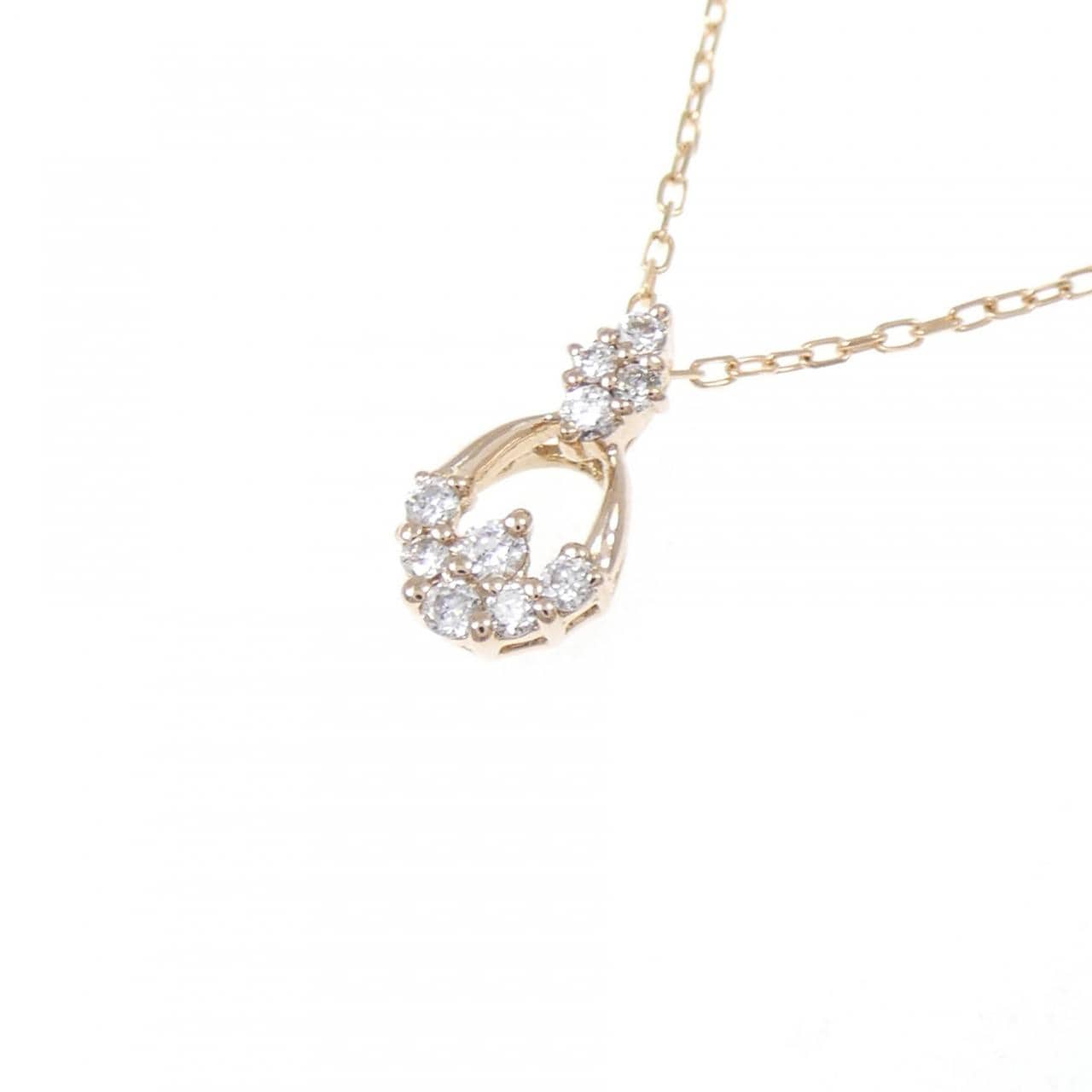 K18PG ダイヤモンド ネックレス 0.10CT