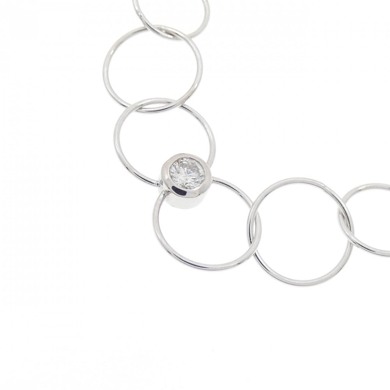 K18WG ダイヤモンド ネックレス 0.06CT