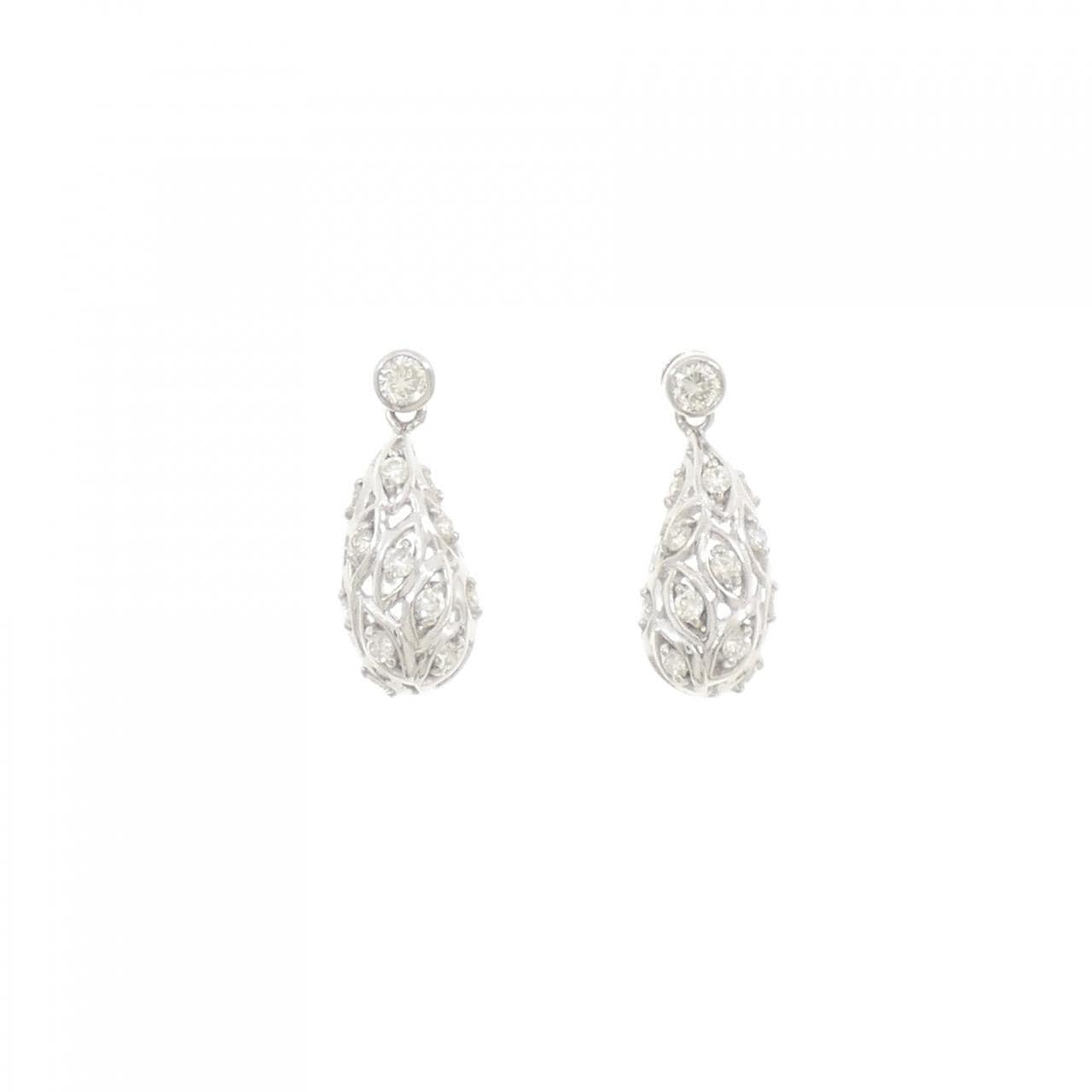 PT900 ダイヤモンド ピアス 0.50CT