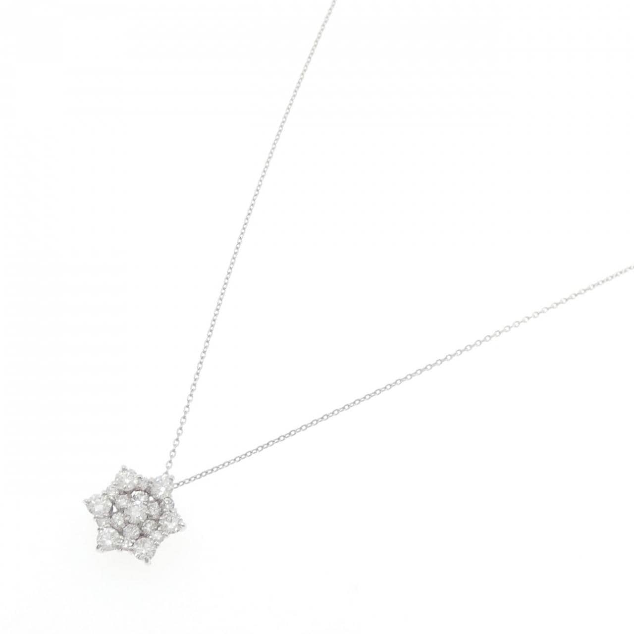 K18WG ダイヤモンド ネックレス 1.00CT