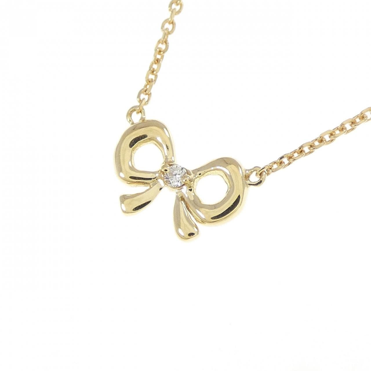 アーカー リボン ダイヤモンド ネックレス