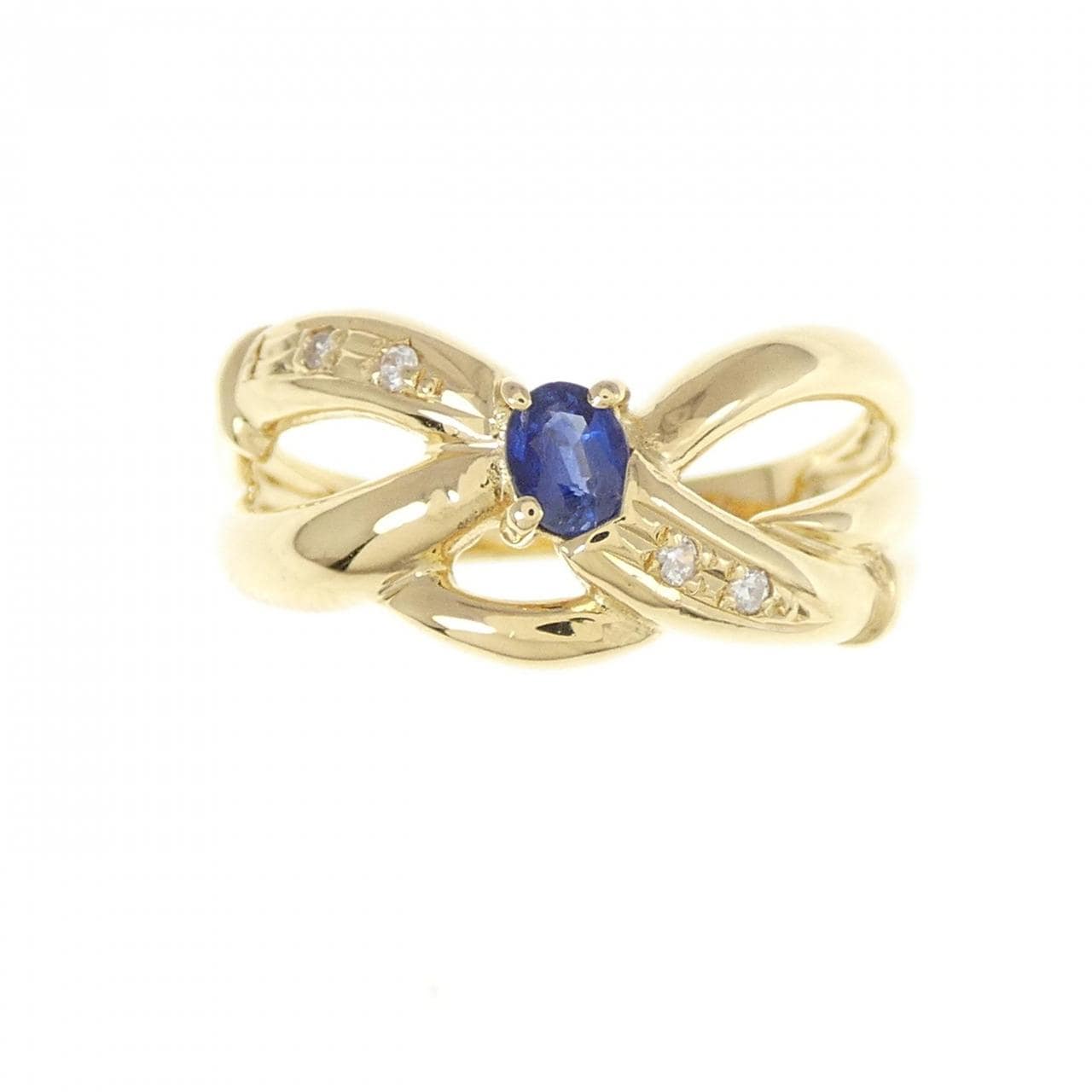 K18YG sapphire ring